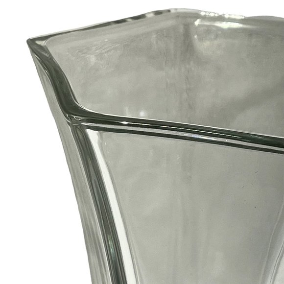 Vintage Hoosier Glass, Clear Glass Vase, Six Sided, Hexagon, Flared - Picture 3 of 8